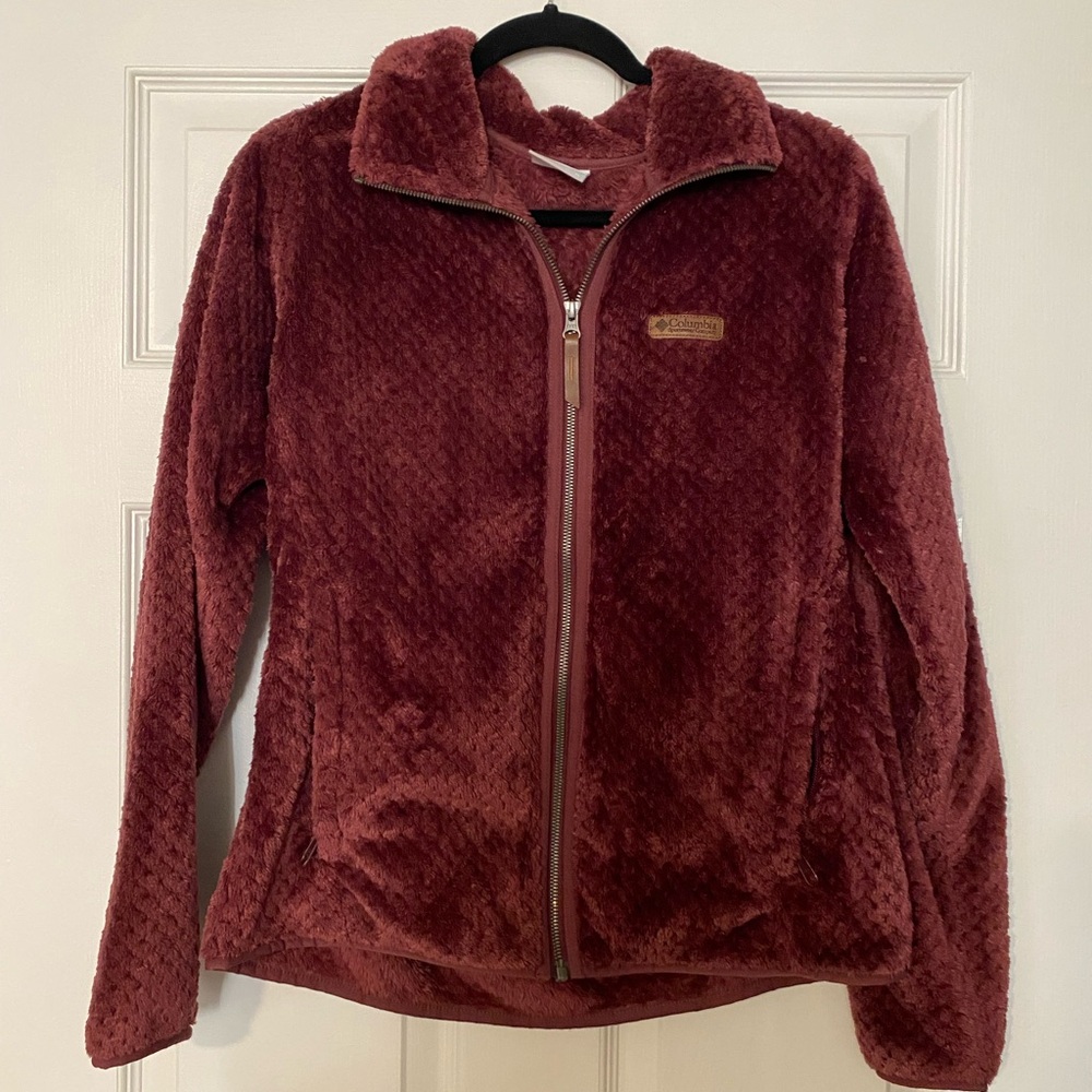 Women's Columbia Cozy Fleece Jacket - Burgundy